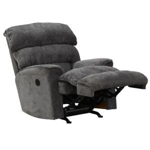Catnapper Pearson 64739 Power Wall Hugger Recliner Charcoal Profile Reclined 