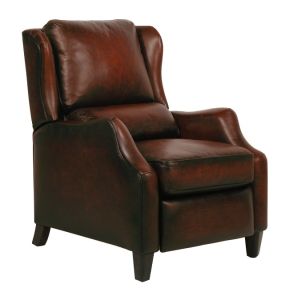 Berkeley Recliner in Stetson Bordeaux Leather Profile View Image