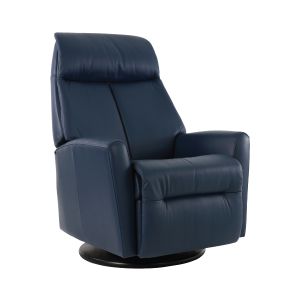 Sydney Power Swing Relaxer in Softline Blue Leather Profile View Image