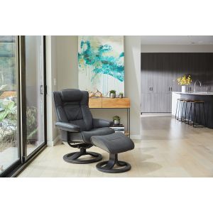 Fjords Regent Recliner with Ottoman Profile View 