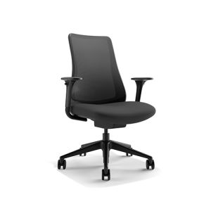 Via Seating Genie Mesh Back Office Chair in Black Profile View