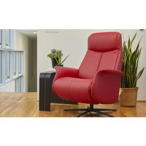 Fjords Jakob Swivel Recliner Chair in Soft Line Chili
