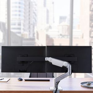 NEW Humanscale M8.1 Monitor Arm with Two-Piece Clamp Mount Base