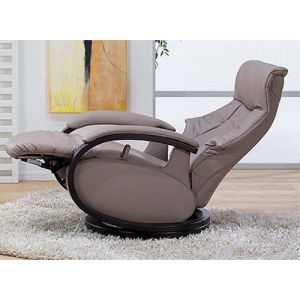 Himolla Mosel Zero Stress Integrated Recliner Chair in Earth Leather Side Reclined View