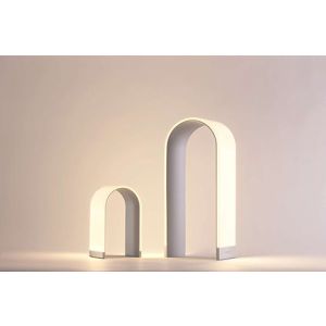 Koncept mr. n Arched Table Lamp in Silver