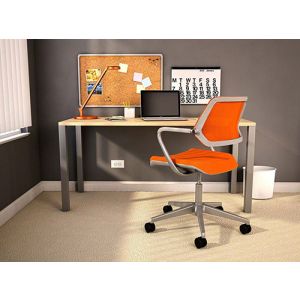 Steelcase QiVi Office Chair Back Profile View in Tangerine