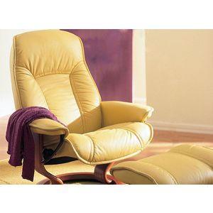 Stressless Senator and Governor Recliner with Matching Ottoman