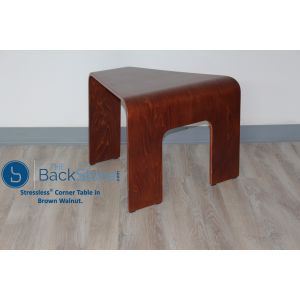 Stressless Corner Table in Walnut Wood Profile View
