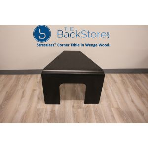 Stressless Corner Table in Wenge Wood Top Front View