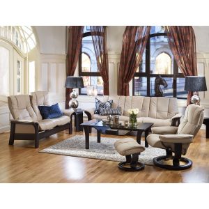 Ekornes Stressless Buckingham Collection Mayfair on a Classic Base, Two Seat and Three Seat Sofa 