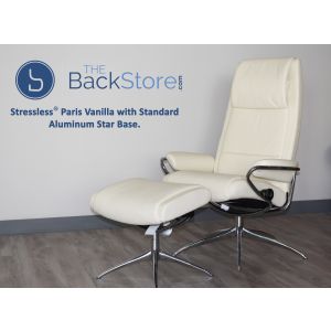 STRESSLESS PARIS HIGH BACK RECLINER WITH OTTOMAN BY EKORNES