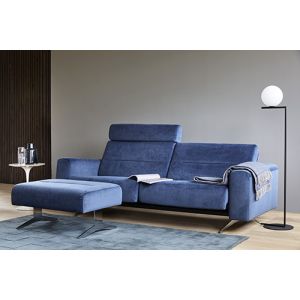Stressless Stella 2.5 seat sofa by Ekornes in Rose Blue Fabric