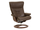 IMG Felix Recliner Chair in Brown on a Medium Base Profile View