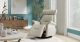 Fjords Miami Swing Relaxer Recliner in AstroLine Black Leather Profile View 