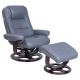 Barcalounger Jacque II Recliner and Ottoman in Marlene Grey Leather