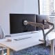 NEW Humanscale M2.1 Monitor Arm with Two-Piece Clamp Mount Base