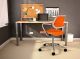 Steelcase QiVi Office Chair Back Profile View in Tangerine