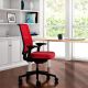 Steelcase Reply Office Chair in Tomato Side View 