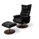 Trento Leather Recliner and Ottoman