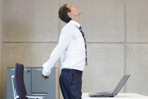 Chest stretch at work